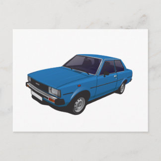 Toyota Corolla DX KE70 2-deuroblauw Briefkaart