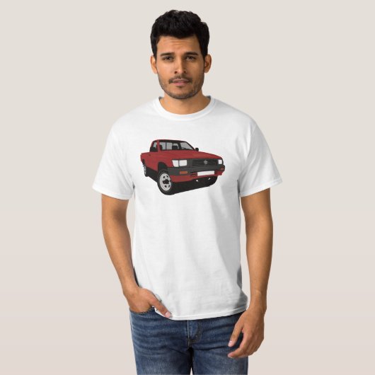 Toyota Hilux - rood - T-shirt (Voorkant volledig)