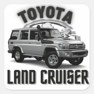 Toyota Land Cruiser VDJ76 Vierkante Sticker