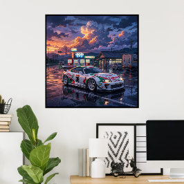 Toyota Supra A80 Castrol TOM’S Poster