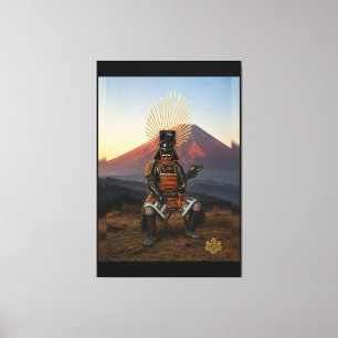 Toyotomi Hideyoshi Mount Fuji Samurai-harnas 40x60 Canvas Afdruk