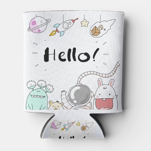 Toys Astronaut Rocket Planet Galaxy Alien Monster. Blikjeskoeler (Voorkant)