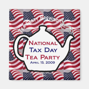 TP0100 National Tax Day Tea Party Magnet Magneet