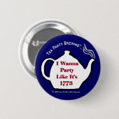 TP0102 Tea Party als haar 1773 Button Blue (Voorkant /achterkant)