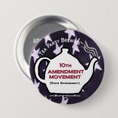 TP0109 Tea Party 10th Amendment Movement Button (Voorkant /achterkant)