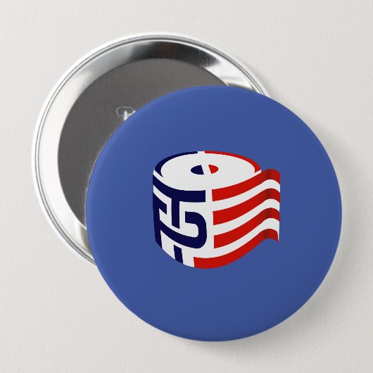 TP - toiletpapier - volledig - Ronde Button 4,0 Cm (Voorkant /achterkant)