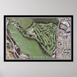 TPC Harding Park Golf Course Satellite Map Poster