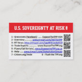 TPP- en Fast Track Business-/Info-kaarten met link Visitekaartje (Achterkant)