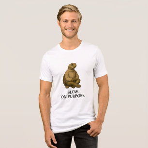 TRAAG MET OPZET. Tri-Blend SHIRT