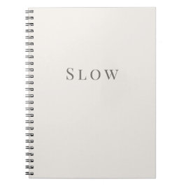 Traag – Notebook met Minimale Typografie Notitieboek