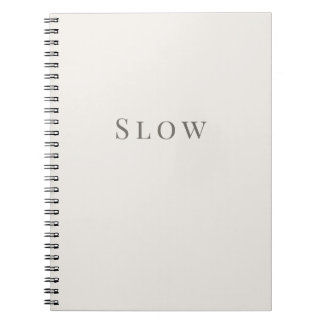 Traag – Notebook met Minimale Typografie Notitieboek