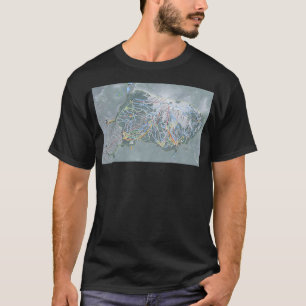 Traagkaart van het mammothgebergte t-shirt
