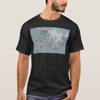 Traagkaart van het mammothgebergte t-shirt