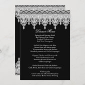 Traandruppelkant, Zwart & Wit - Diner Menu (Voorkant / Achterkant)