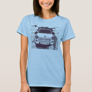 Trabant Car, Black & White, Berlijnse muur (1) T-shirt