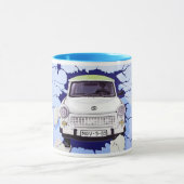 Trabant Car, Bleek Blue, Berlijnse muur Mok (Midden)