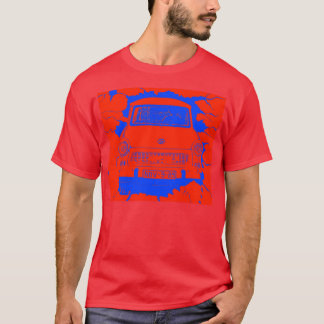 Trabant Car en Red/Blue Berlin Wall T-shirt