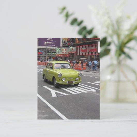 Trabant in Manhattan Briefkaart (Staand voorkant)