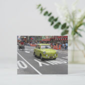 Trabant in Manhattan Briefkaart (Staand voorkant)