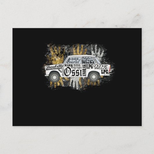 Trabant Pappe DDR Ossi Briefkaart (Voorkant)