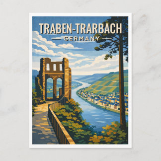 Traben-Trarbach Duitsland Vintage Reis Poster Briefkaart