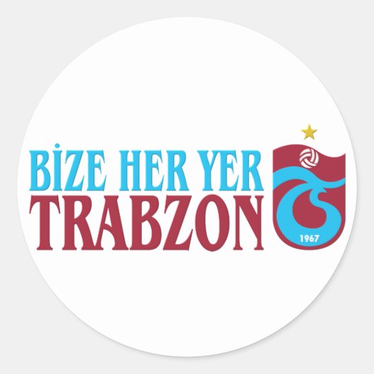 Trabzonspor Ronde Sticker (Voorkant)