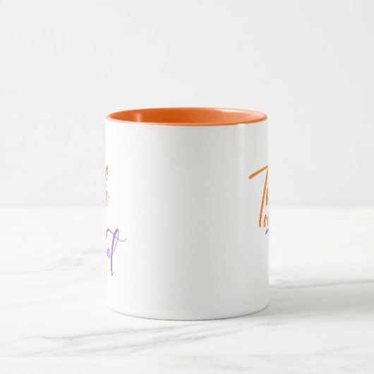 Trace ou traitement Script moderne Halloween Mug (Centre)