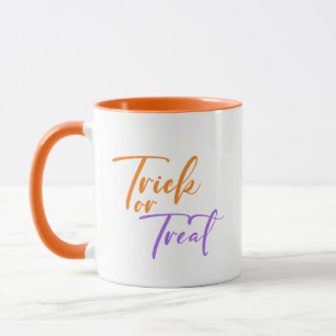 Trace ou traitement Script moderne Halloween Mug