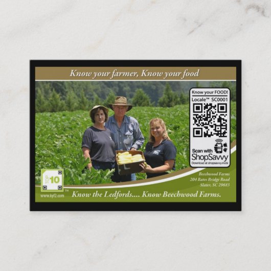 Traceable Shelftalker met QR-code voor onafhankeli Visitekaartje (Voorkant)