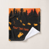 Traces Bigfoot Au Coucher Du Soleil (Gant de toilette)