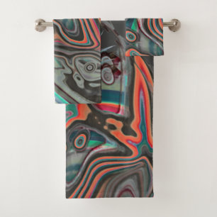 traces de gris, corail vivant et cyanStain