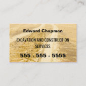 Traces de sable d'excavation Carte de visite de co (Devant)