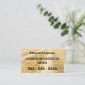 Traces de sable d'excavation Carte de visite de co (Debout devant)