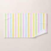 Traces horizontales dans des couleurs pastel clair (Serviette à main)