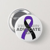 Tracheostomie Advocate Ribbon White Button (Voorkant /achterkant)