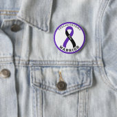 Tracheostomy Warrior Ribbon White Button (In situ)