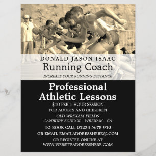 Track, Athletics Lesson Adverteren Flyer