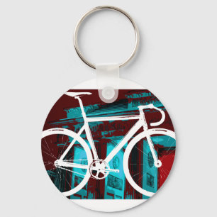 Track Bike Berlin - rood blauw Sleutelhanger