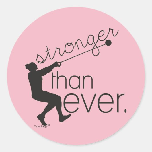 Track en Field Hammer Gooi Stickers Gift (Voorkant)