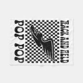 Track en Field Pop Pop Moederdag Fleece Deken (Voorkant (Horizontaal))