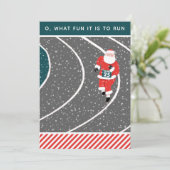 Track en Field Running Christmas Kaarten (Staand voorkant)