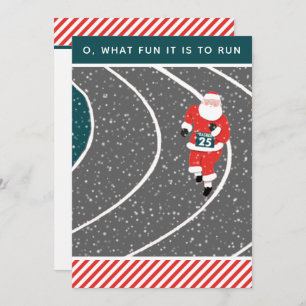 Track en Field Running Christmas Kaarten