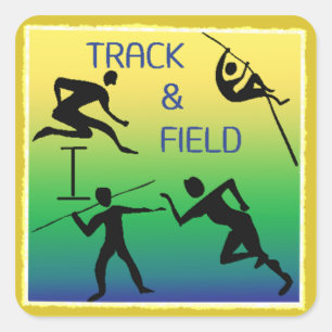 TRACK- EN FIELD-stickers Vierkante Sticker