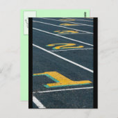 Track- en veldthema's briefkaart (Voorkant / Achterkant)