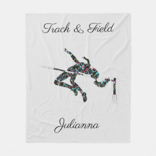 Track & Field Hoge Bar Lichtgrijze Fleece Deken