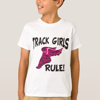 TRACK GIRLS BLACK OP HOT PINK T-SHIRT