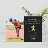 Track runner klasse van 2024 afstudeerfeest kaart (Staand voorkant)