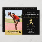 Track runner klasse van 2024 afstudeerfeest kaart (Voorkant / Achterkant)