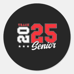 Track Senior Night Track Senior 2025 Afstuderen &# Ronde Sticker
