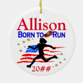 TRACK STAR GEPERSONALISEERD KERSTORNAMENT KERAMISCH ORNAMENT (Achterkant)